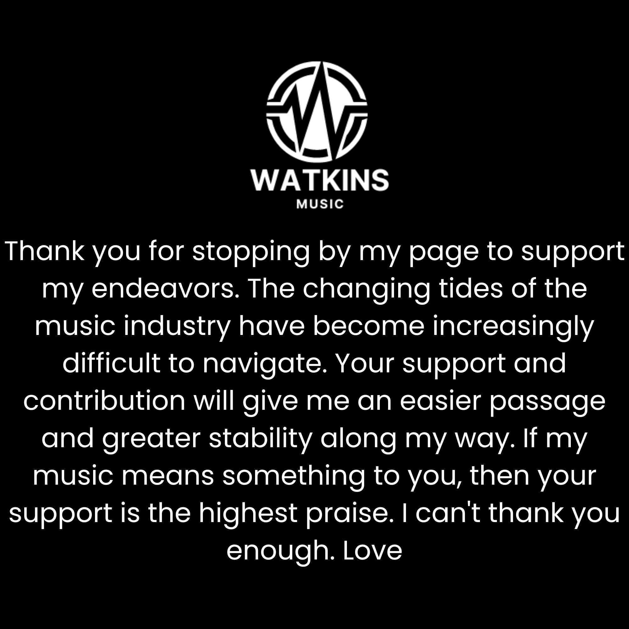Thank you cover for tips / donations